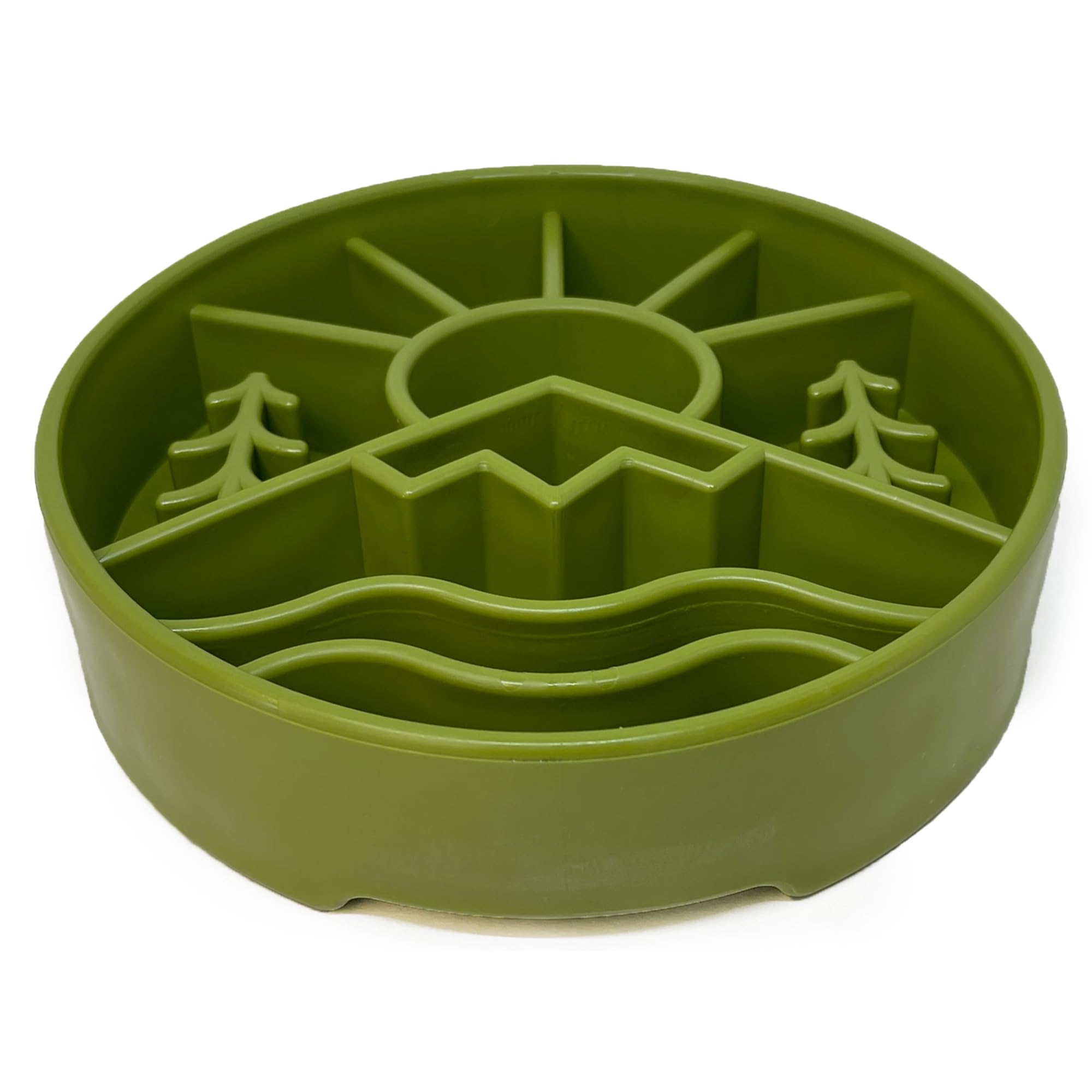 SodaPup Great Outdoors Enrichment Bowl - Durable Slow Feeder Bowl Made in USA from Non-Toxic, Pet-Safe, Food Safe Material for M