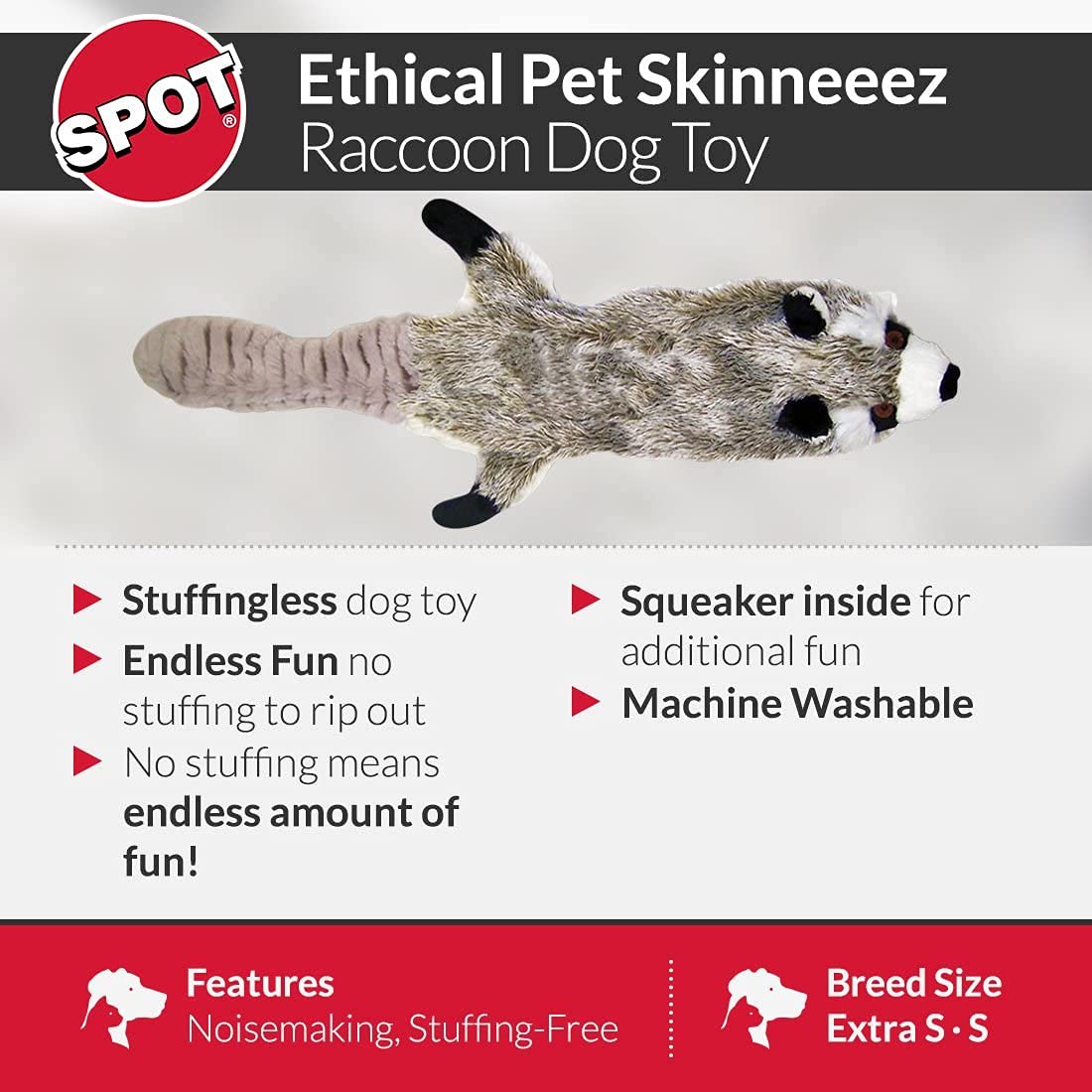 Sm Skineeez Raccoon Toy