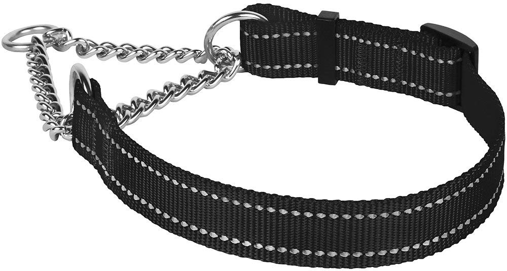 Petlicious & More (Size  Medium, Thickness  1 Inch) Martingale Collar Reflective Choke Collar For Medium Dogs (Adjustable 16