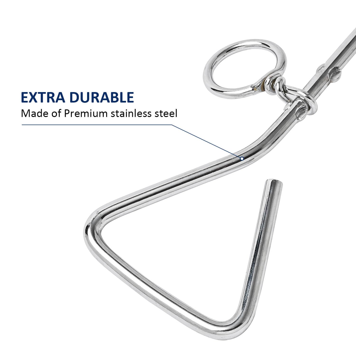 Wepet Dog Tie-Out Stake, Durable Silver Spiral Anchorstake, Secure Outdoor Tethering For All Cable Leash Chain, Camping Yard, Rust-Resistant, Easy Installation, Medium, 16 Inch