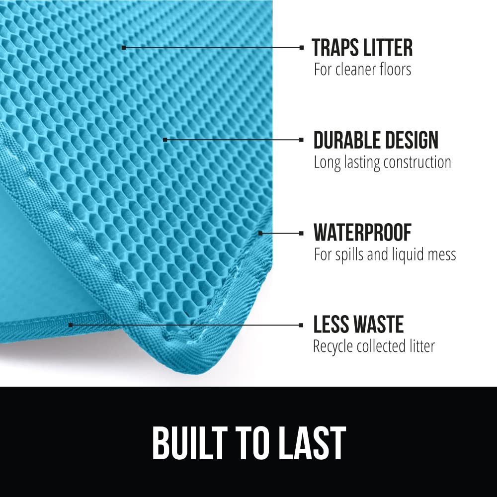 Gorilla Grip Honeycomb Cat Litter Mat, Two Layer Trapping Waste Mats, Soft On Paws, Indoor Box Supplies And Essentials, Feeding