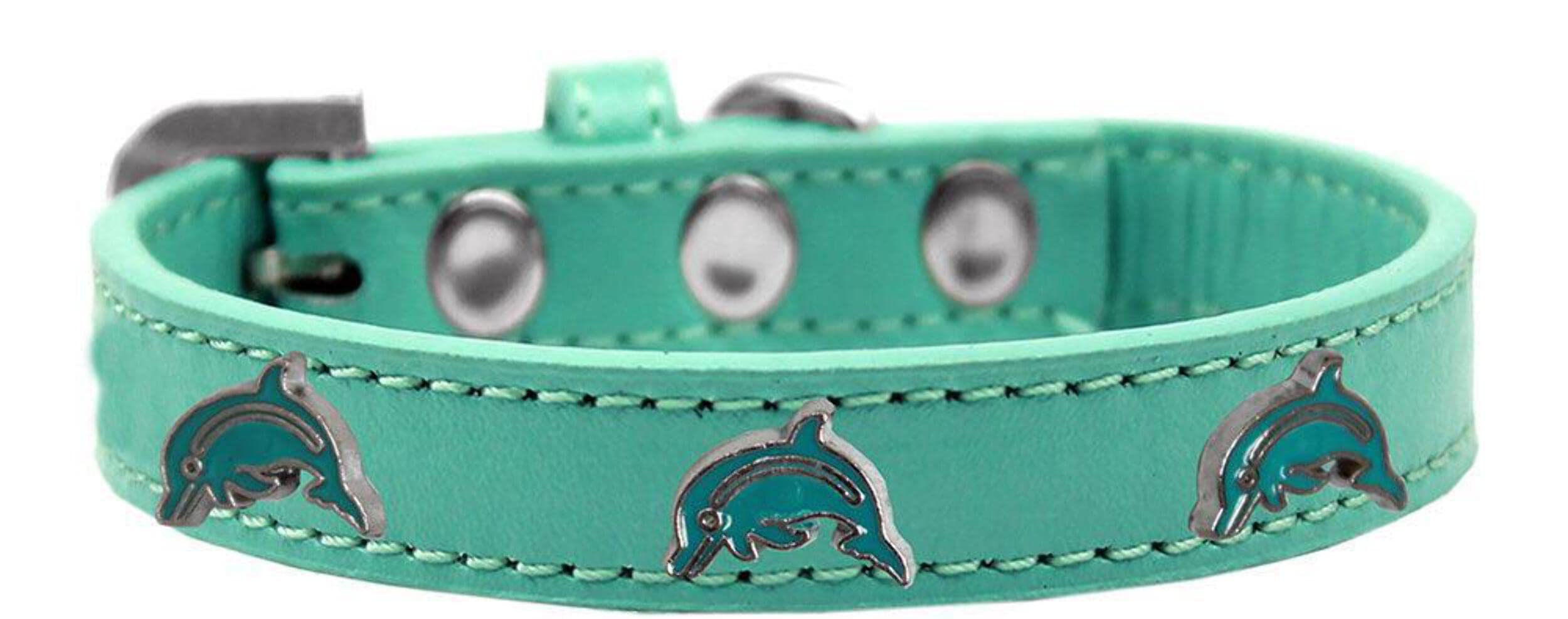 Mirage Pet Products Dolphin Widget Dog Collar Bright Pink Size 18