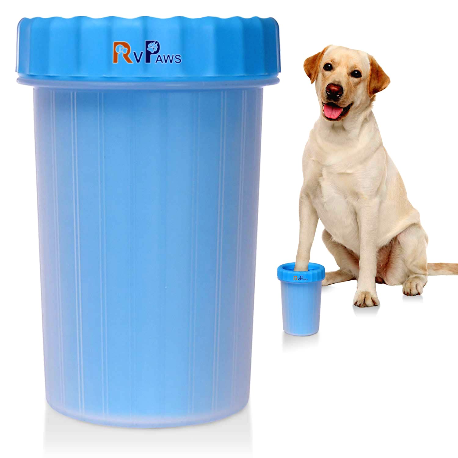 Rvpaws Dog Paw Cleaner, Dog Paw Washer Cup, 2 In 1 Portable Silicone Pet Cleaning Brush For Dogs Grooming Dog Foot Cleaner For A