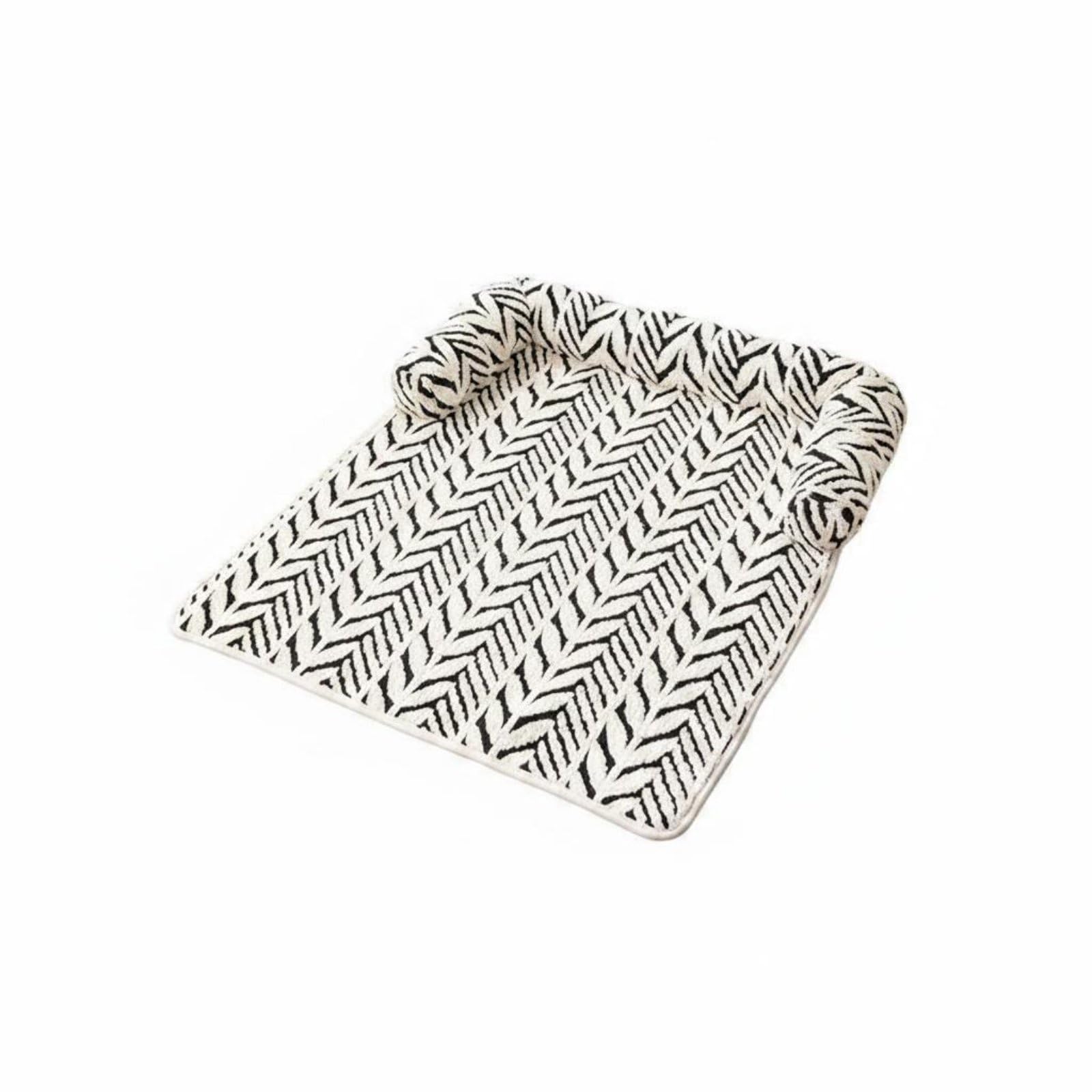 LOOM TREE Thickened Cushion NonSlip Dog Sofa Bed Scratch Resistant Soft Pet Mat with Raised Edge Water Absorbent Feline Loungin