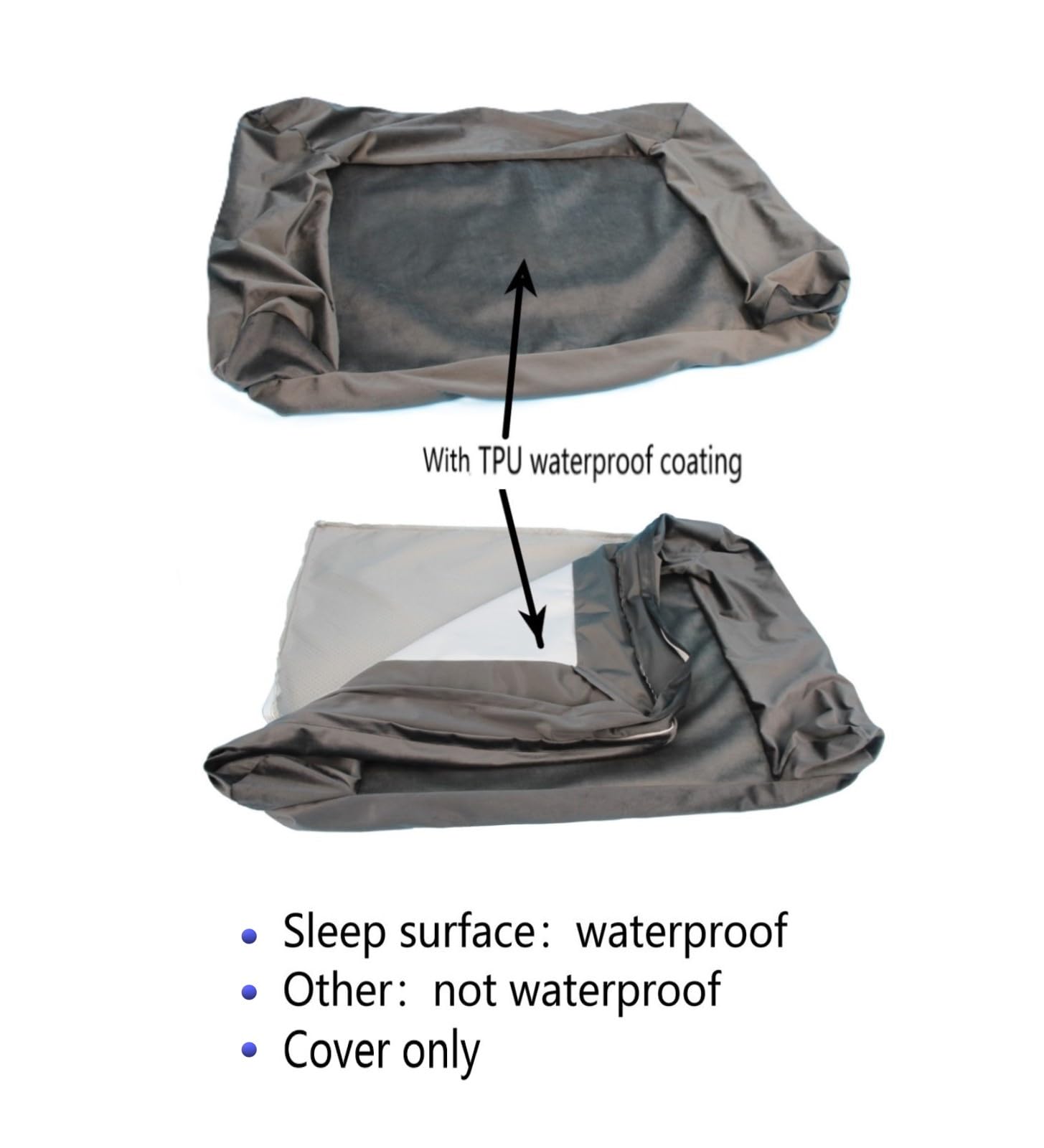 Bolster Dog Bed Cover Replacement Machine Washable 36 X 27 Inch