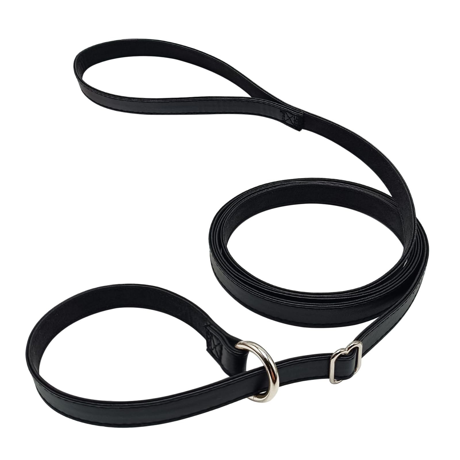 Wyuze Leather Dog Leash Slip Style, 6 Ft 5/8'' Wide Soft Leather Slip Lead And Collar, No-Pull Training Leash For Small Medium D