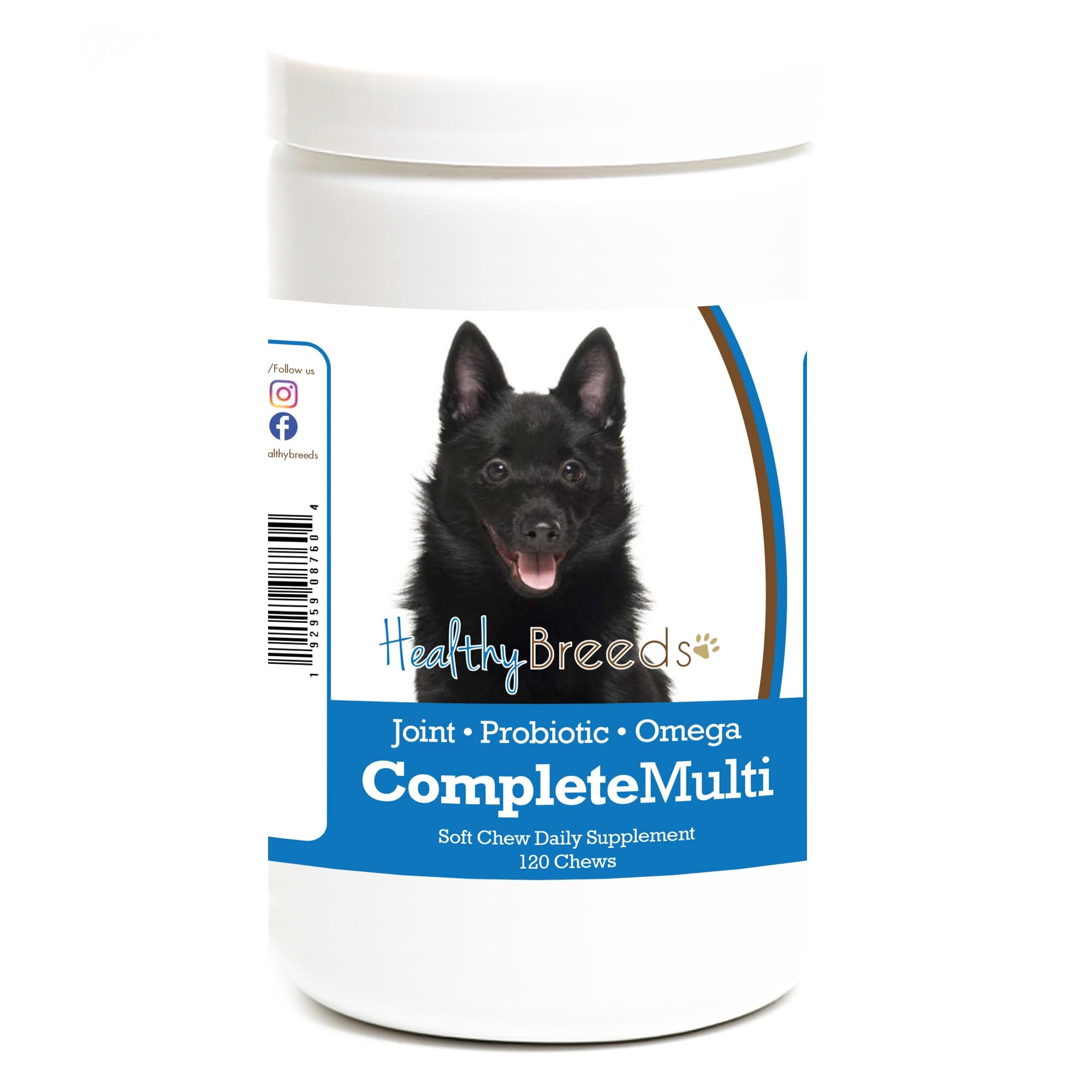 Healthy Breeds Schipperke All in One Multivitamin Soft Chew 120 Count