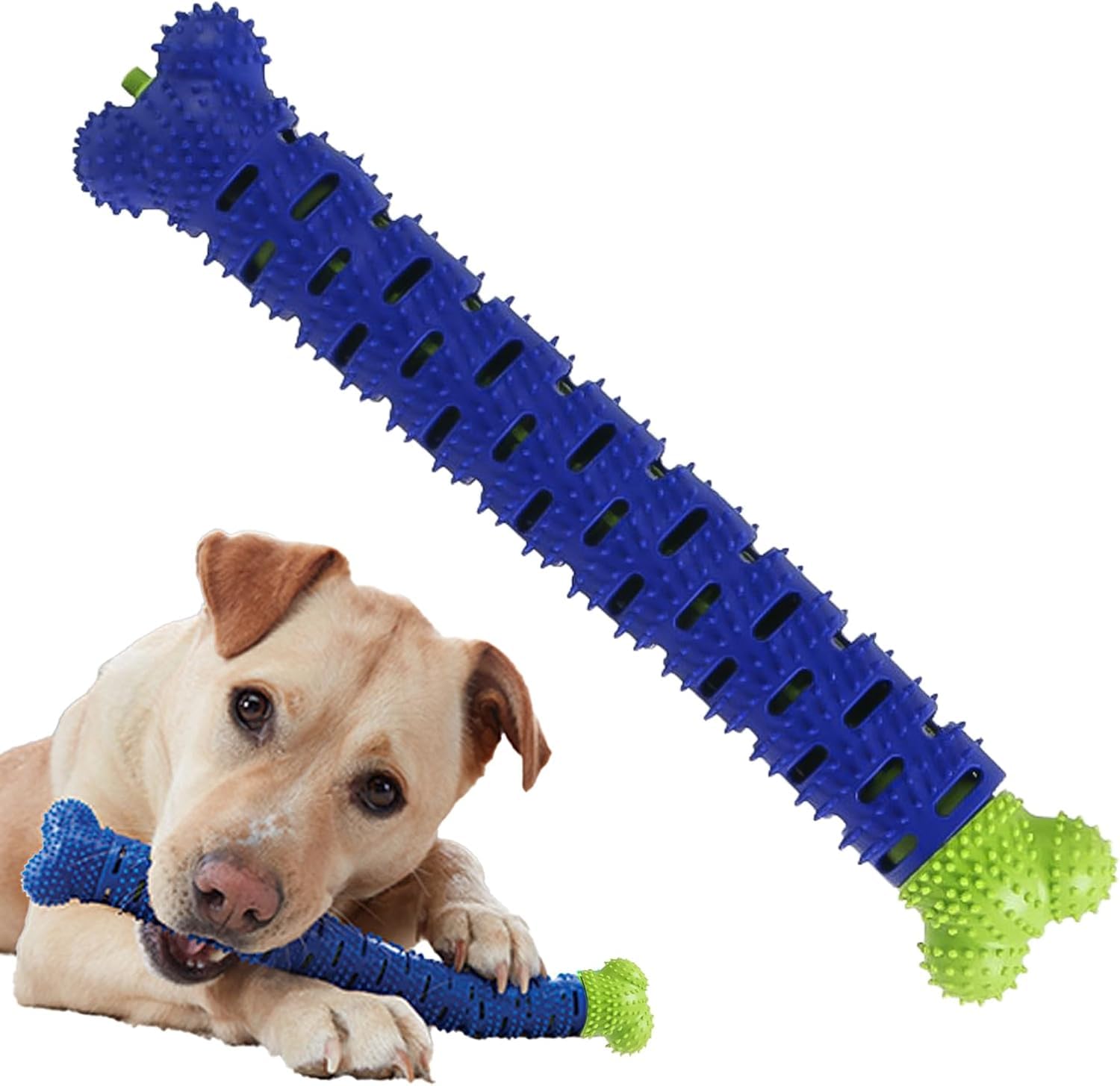 Kidwill 1Pc Durable Dog Chew Toy For Aggressive Chewers | Teeth Cleaning Stick Bone Toy For Medium & Large Dogs | NonToxic Rubb