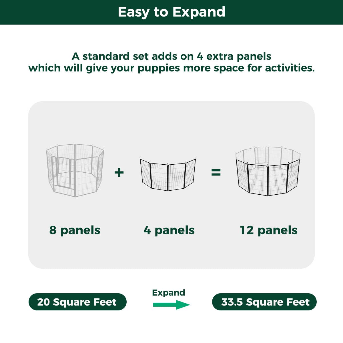Fxw Rollick Dog Playpen, 45'' Height For Small/Medium/Large Dogs, Designed For Camping, Yard, 4 Panels