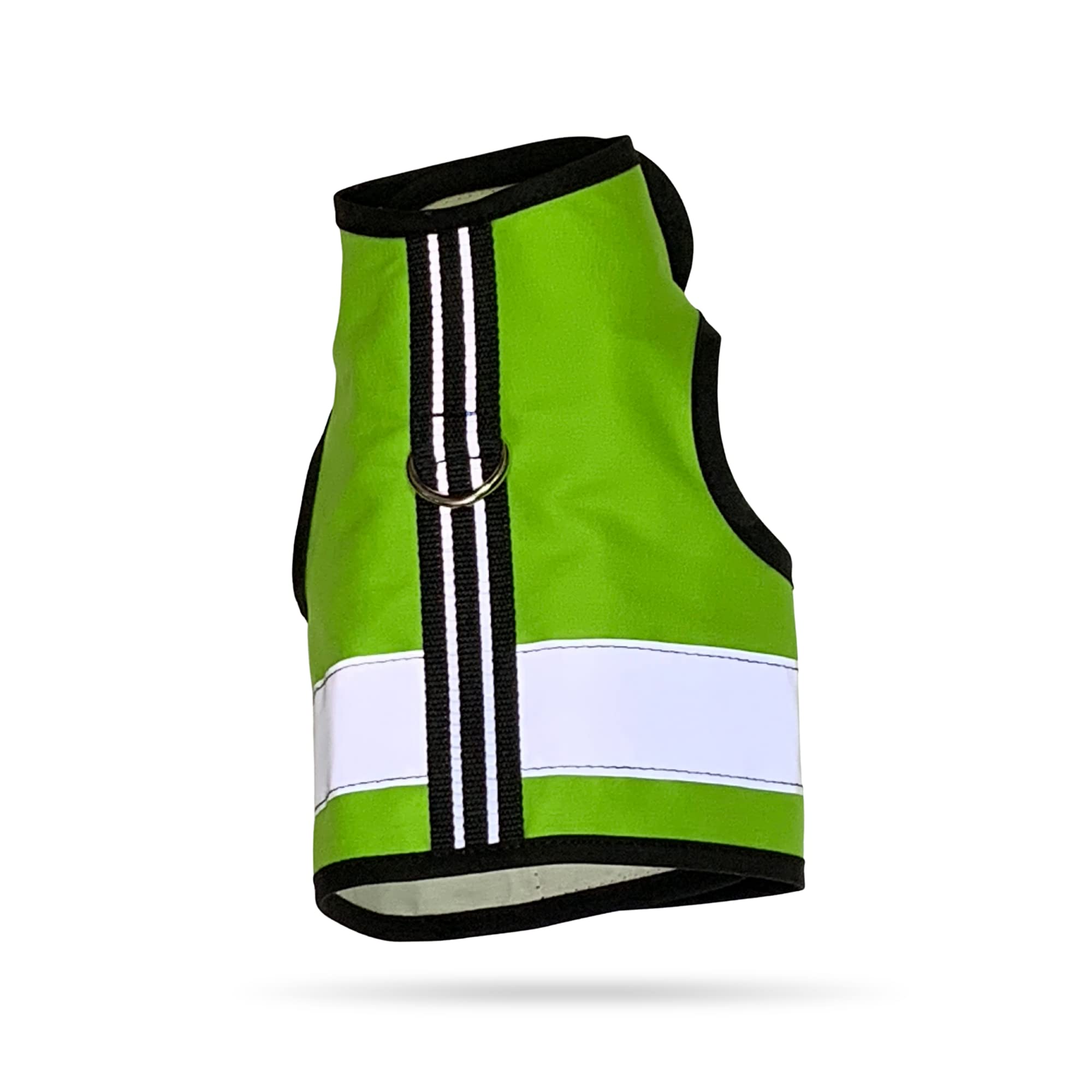 Kitty Holster Reflective Cat Harness - High-Visibility Cat Vest For Day & Night | Secure, Breathable And Washable Cotton | Ideal For Walking & Traveling - Loud Lime, Xs