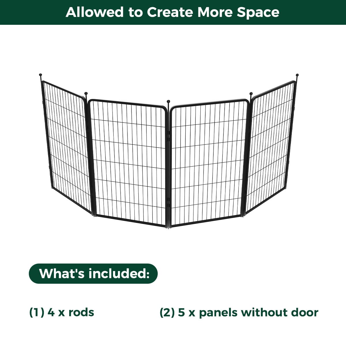 Fxw Rollick Dog Playpen, 45'' Height For Small/Medium/Large Dogs, Designed For Camping, Yard, 4 Panels