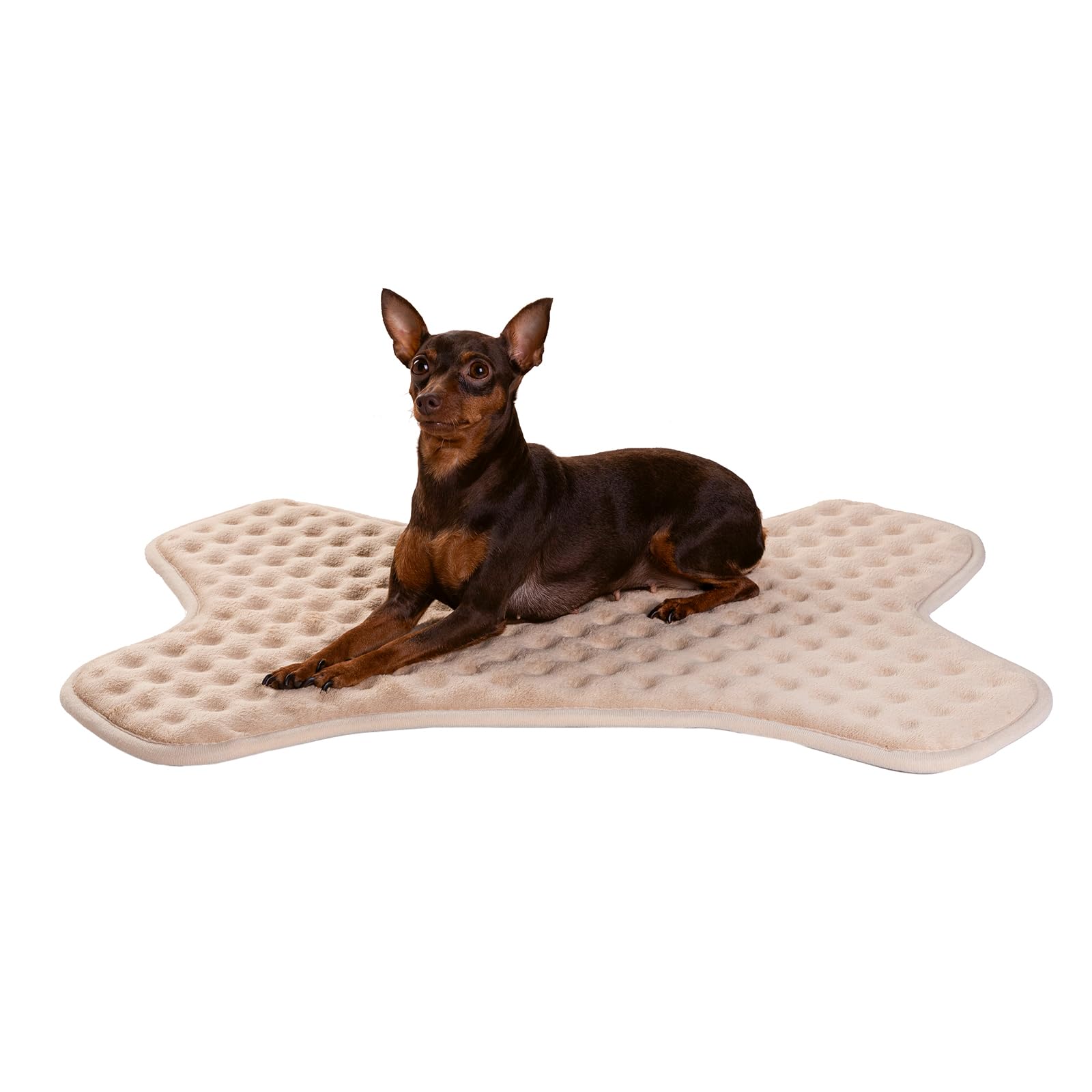 Minidear Dog Crate Pad, 20''X28''X1'' Crate Bed Cute Bone Shape Non-Skid Kennel Pad, Rubber Backing Memory Foam For Dog Bed Mat,
