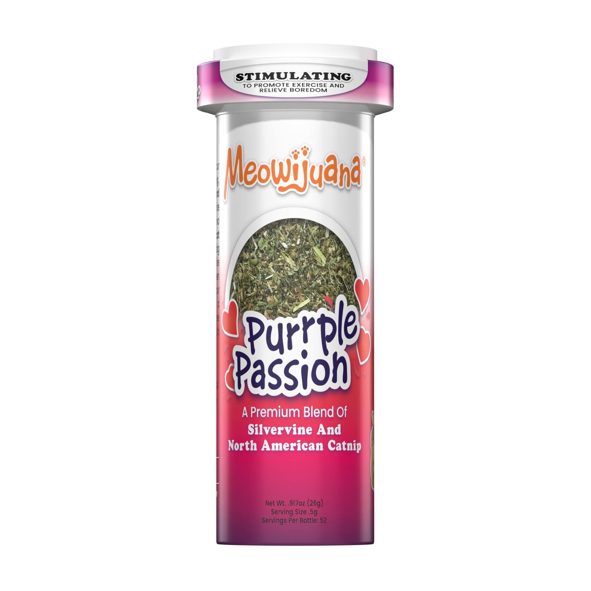 Meowijuana Purrple Passion - Premium Silvervine and Catnip Blend - Purrfect Gift For Cats, Kitties, Felines, and Cat Lovers