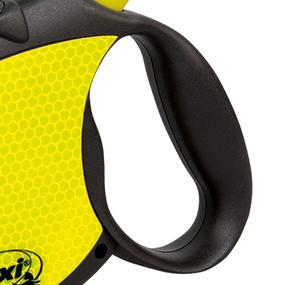Flexi Neon Retractable Dog Leash (Cord) 16 Ft, Medium, Black/Neon Yellow