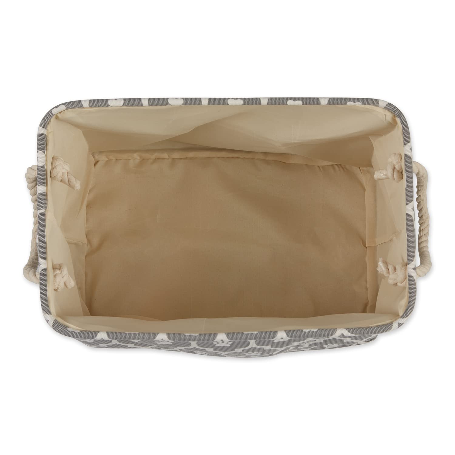 Bone Dry Pet Storage Collection Lattice Paw Print, Gray, Medium Rectangle