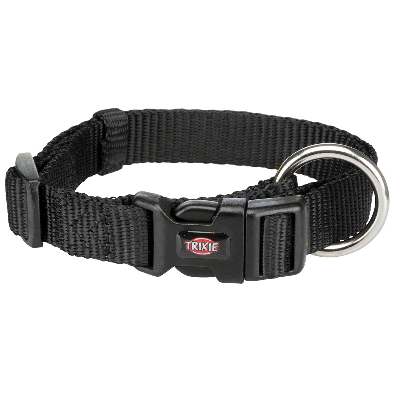 Trixie Premium Dog Collar, ML: 3555Cm/ 20Mm (Jet Black)