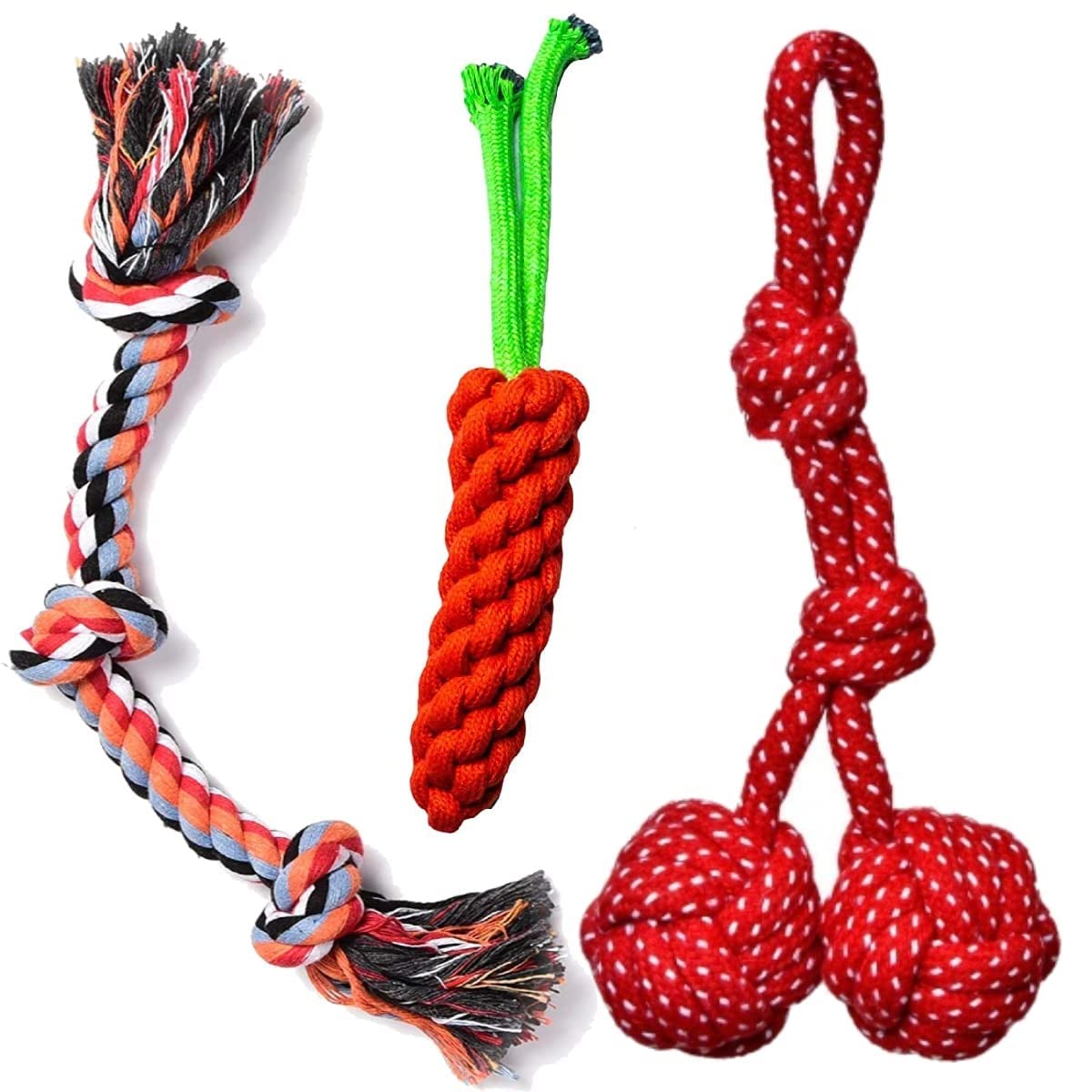 Pet Guard Rope Toys For Dogs, Puppy Teething Chew Toys, Set Of 3 Dog Chew Toys Puppy Chew Toys For Teething, Indestructible Dog 