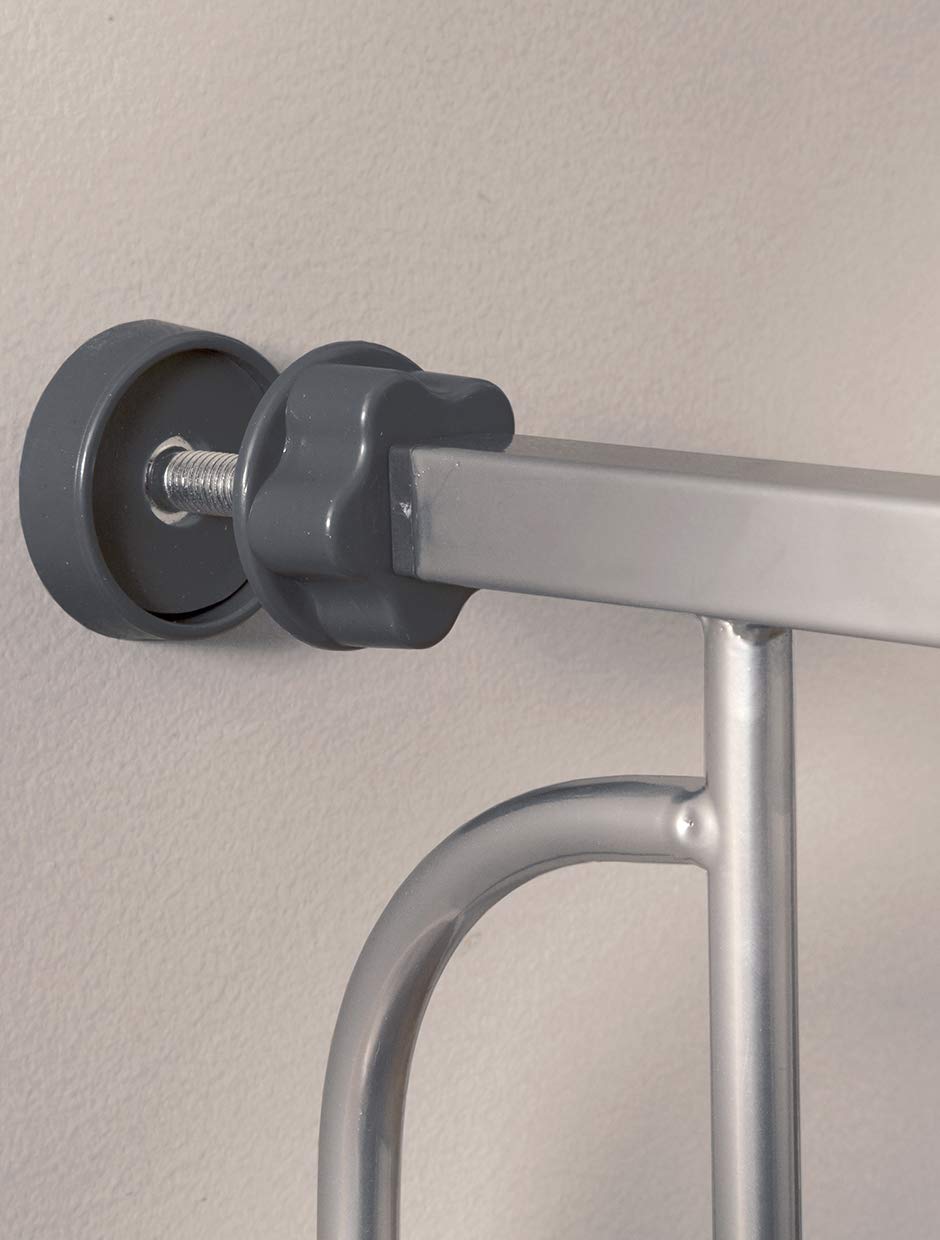 Regalo Easy Step Extra Tall Walk Thru Baby Gate, Platinum, 29-36.5W x 36H, Includes 4-Inch Extension & Pressure Mount Kit