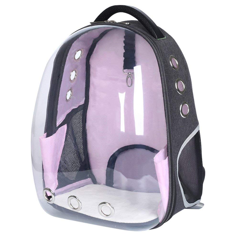 SRI Emily Pets Astronaut Pet Cat Dog Puppy Carrier Travel Bag Space Capsule Breathable Backpack (Pink)