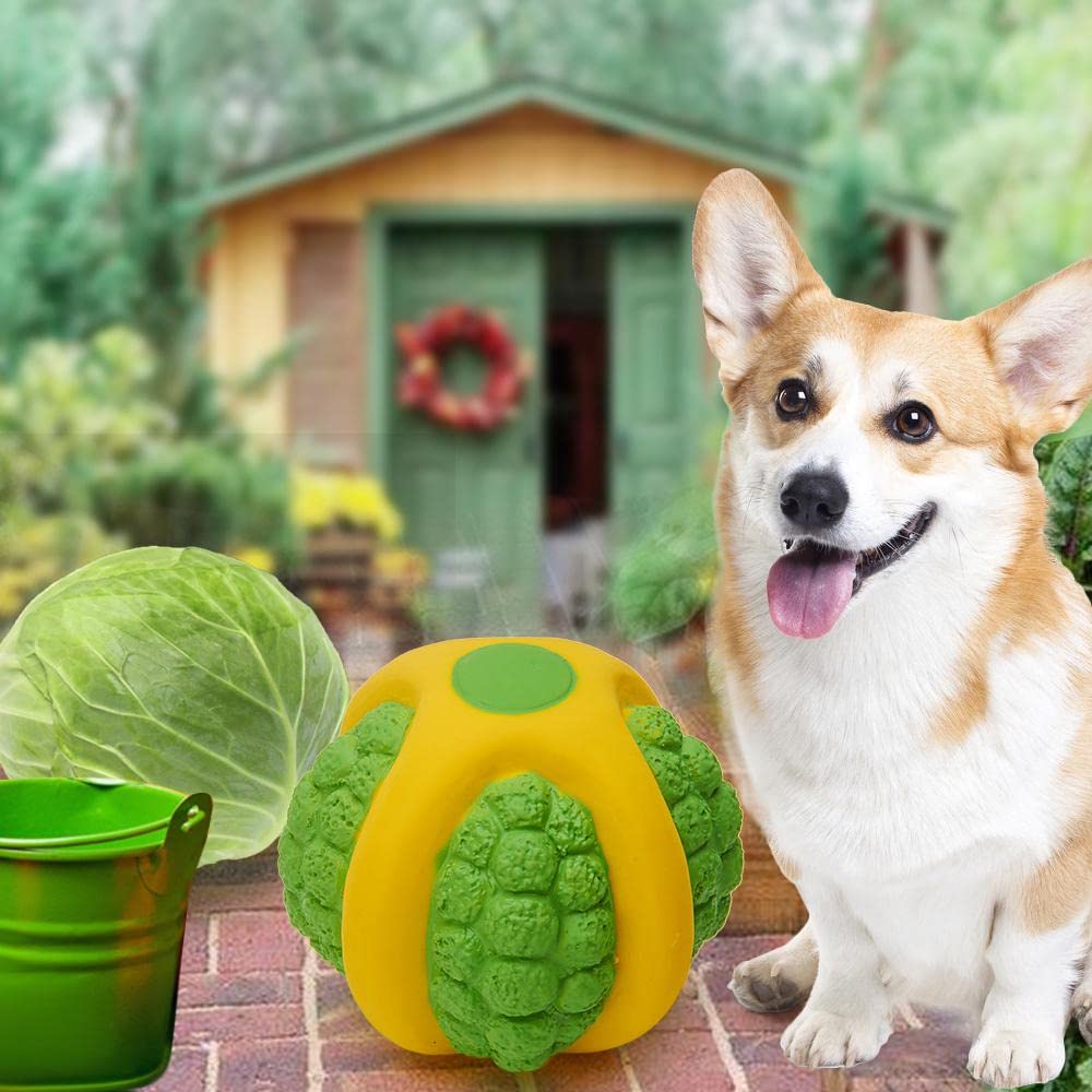 Pnm Latex Material Dog Toy Squeaky Toy Chew Toy Teething Toy Green Melon Toy Dog Toy Puppy Toy