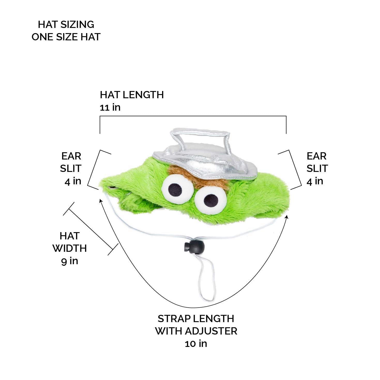 PET KREWE Large Oscar The Grouch Dog Costume - Silver X-Large for Halloween, Christmas, Parties - Fits Small to Extra Large Pets