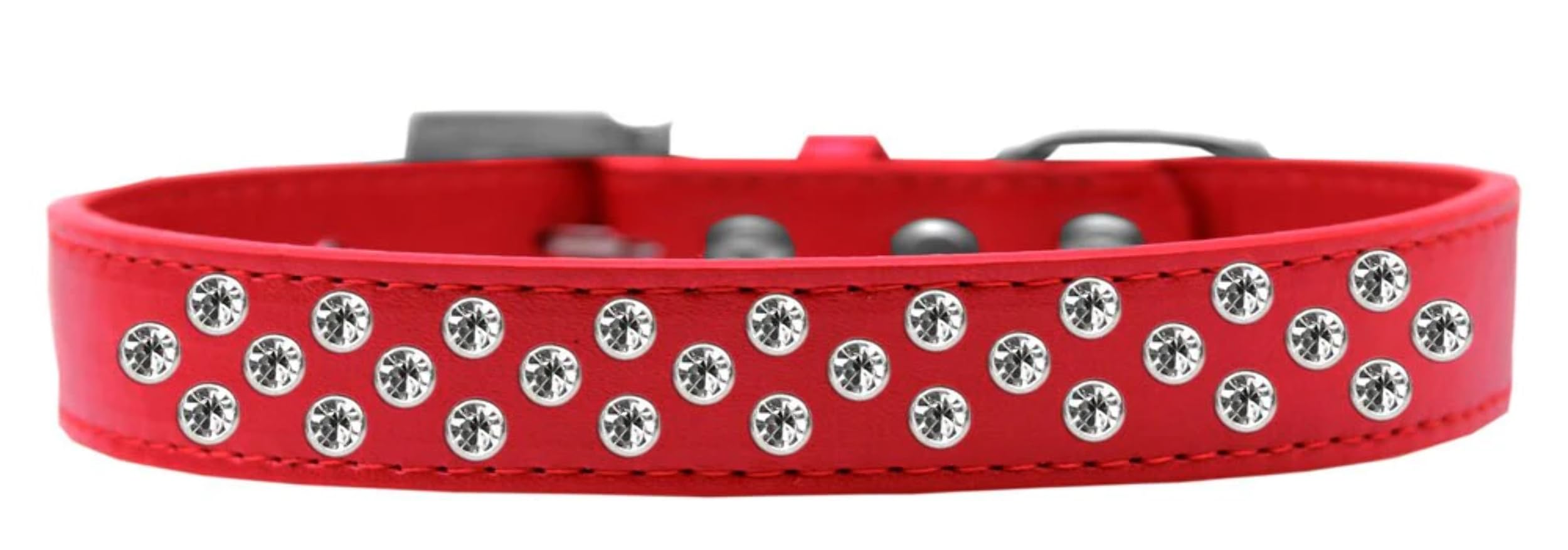 Dog, Puppy & Pet Fashion Collar, Clear Crystal Sprinkles Bright Pink 16