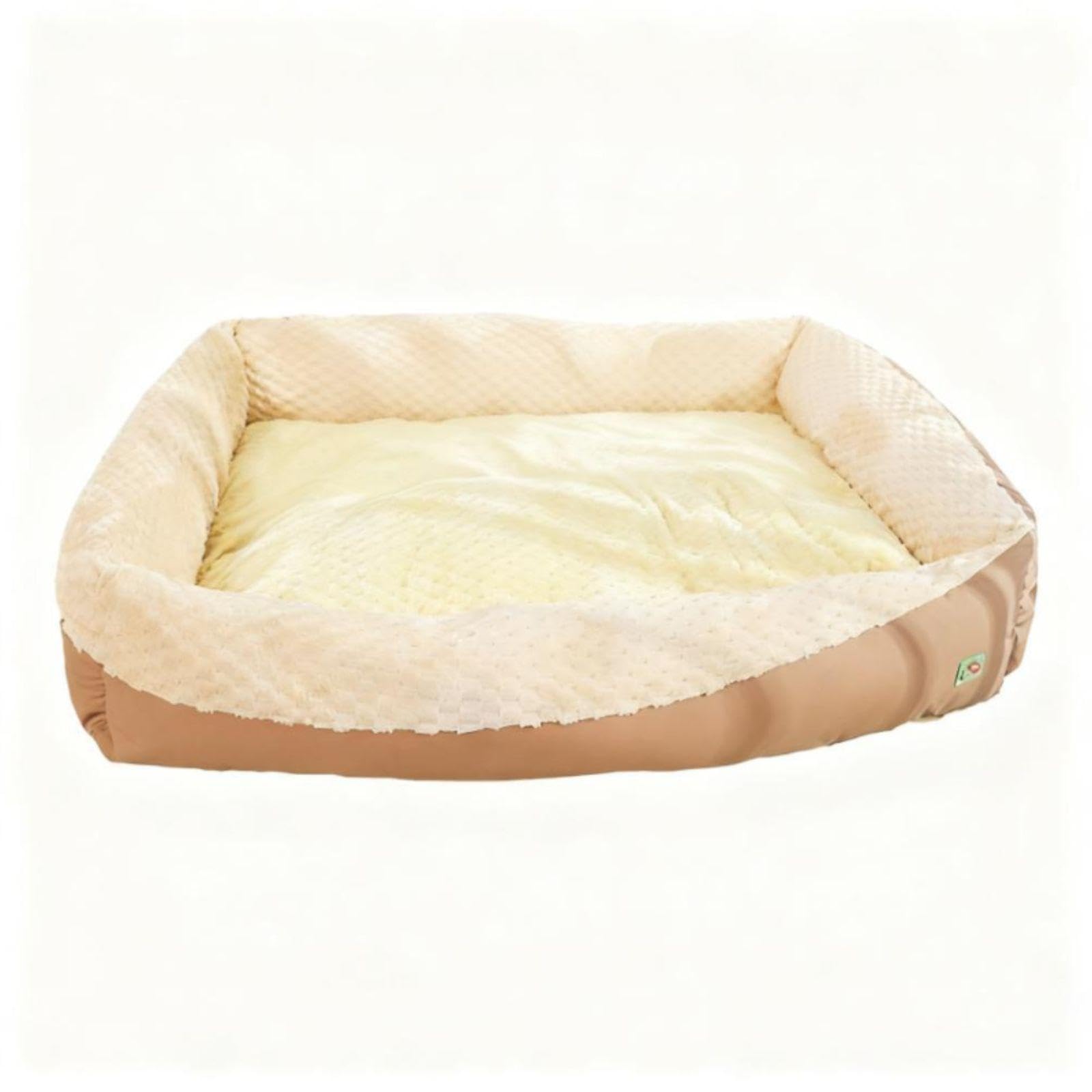 ZOOMELLA Dog Bed, Machinecleanable Orthopedic Sleeping Mat, Large NonSlip Sofa Pad Brown Yellow 65x55x23cm|Sofas, Loveseats & C