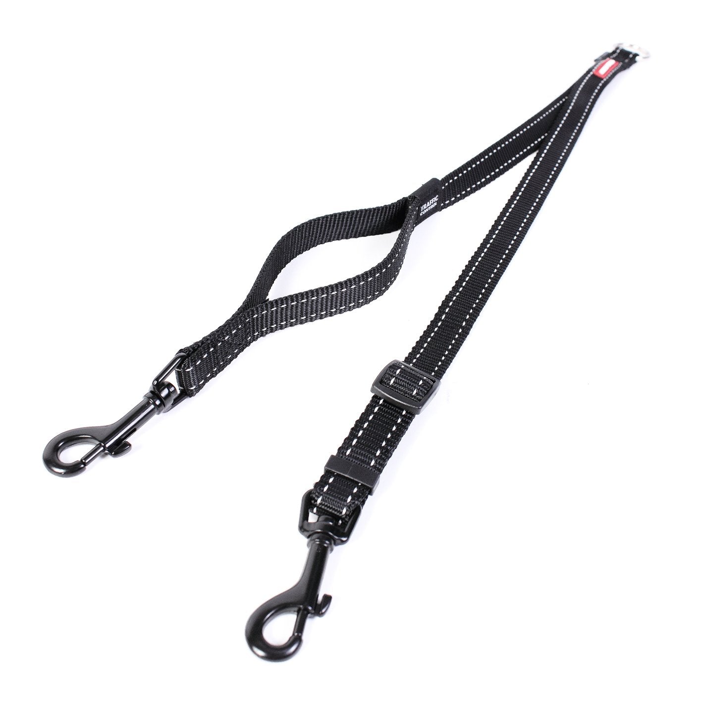 Ezydog Soft Touch Coupler Adjustable Double Dog Leash - Superior Tangle-Free Experience And Reflective For Nighttime Safety - Ranges From 14 To 24 Inches - Perfect For Walking Two Dogs (Black)