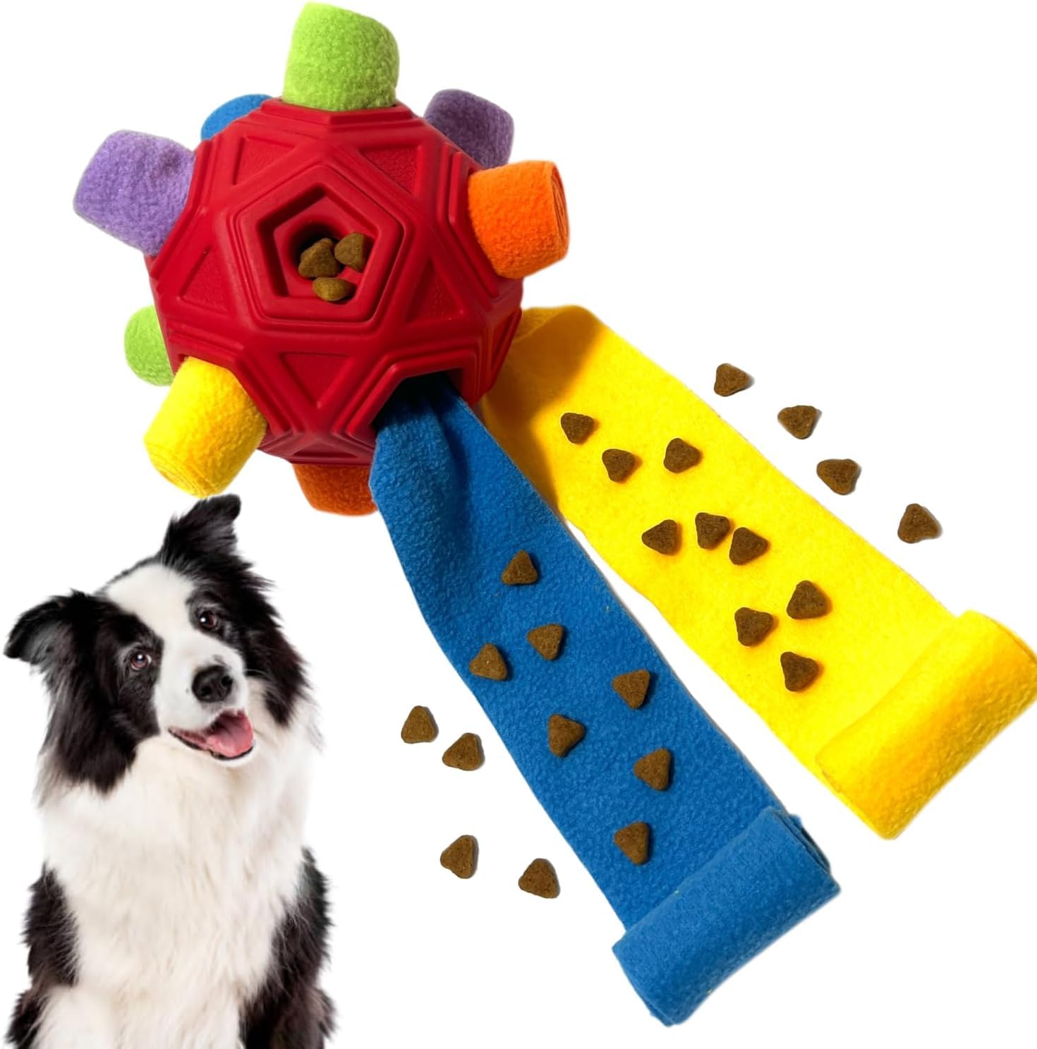 CIIVURR Snuffle Ball for Dog Toys Unbreakable Upgrade Ball Interactive Toy Foraging Snuffle Mat Puppy Treat Dispenser Slow Feede