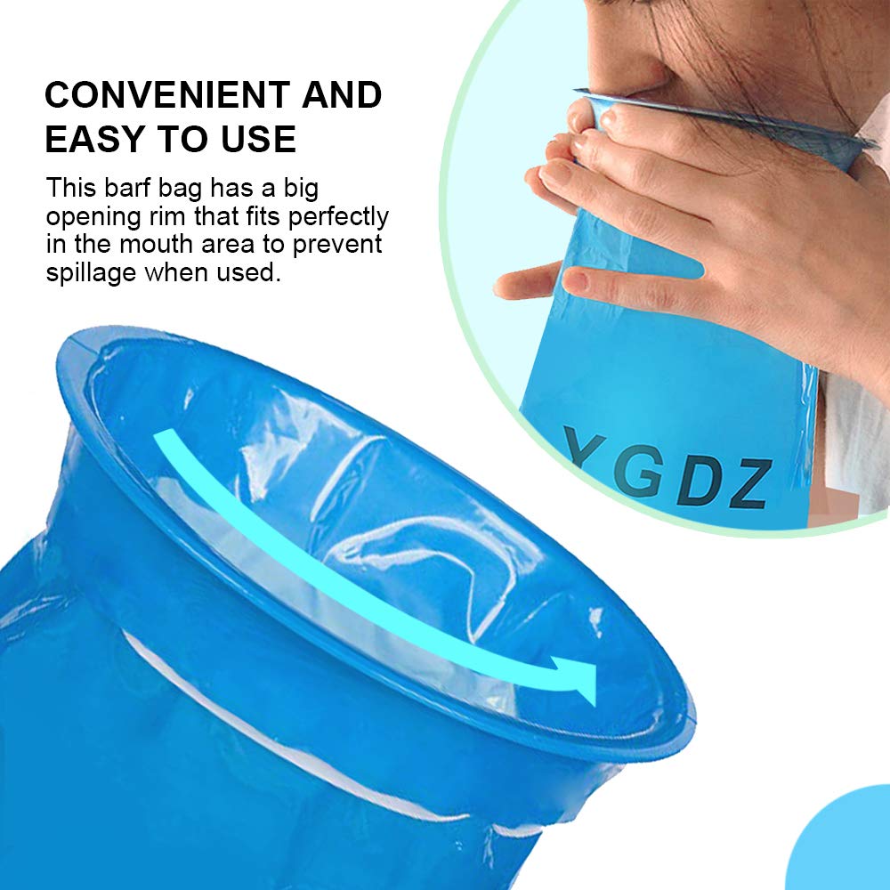 YgDZ Vomit Bags Disposable, 15 Pack Barf Bags Throw Up Emesis Bags Puke Nausea Bags for Travel Motion Sickness, car  Aircraft, K