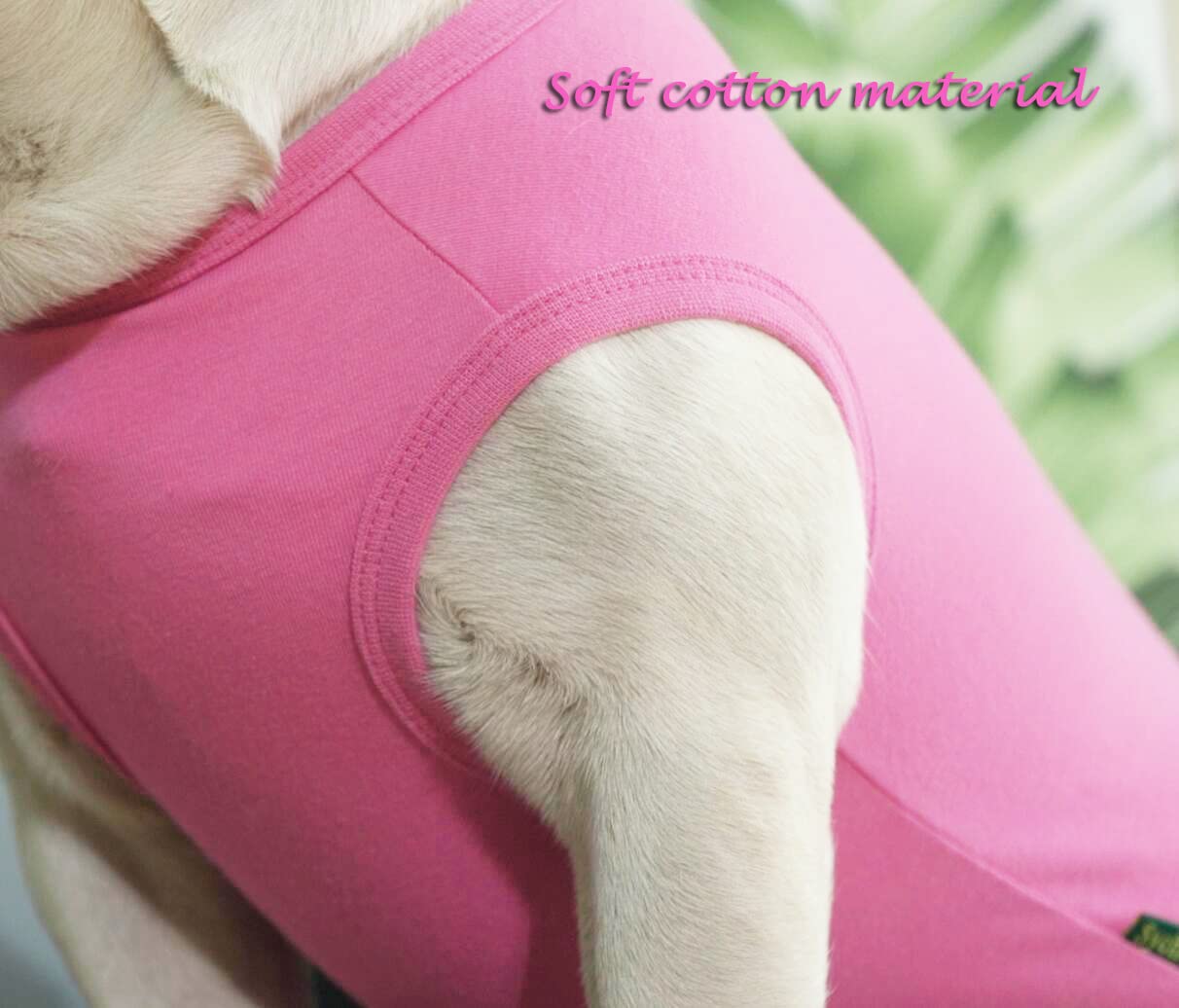 Sychien Dog Pink White Shirts,Soft Blank Cotton Tee-Shirt For Boy Girl Dogs,Plain Large Bulldog Clothes,L Pink White