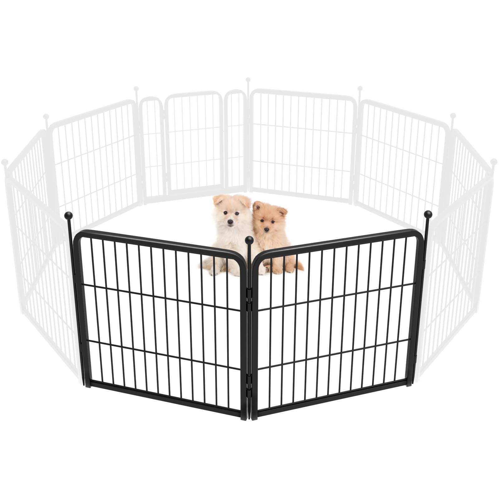 Fxw Rollick Dog Playpen For Indoor, Yard, Rv Camping, 24 Inch 2 Panels For Puppy And Small Dogs│Patented