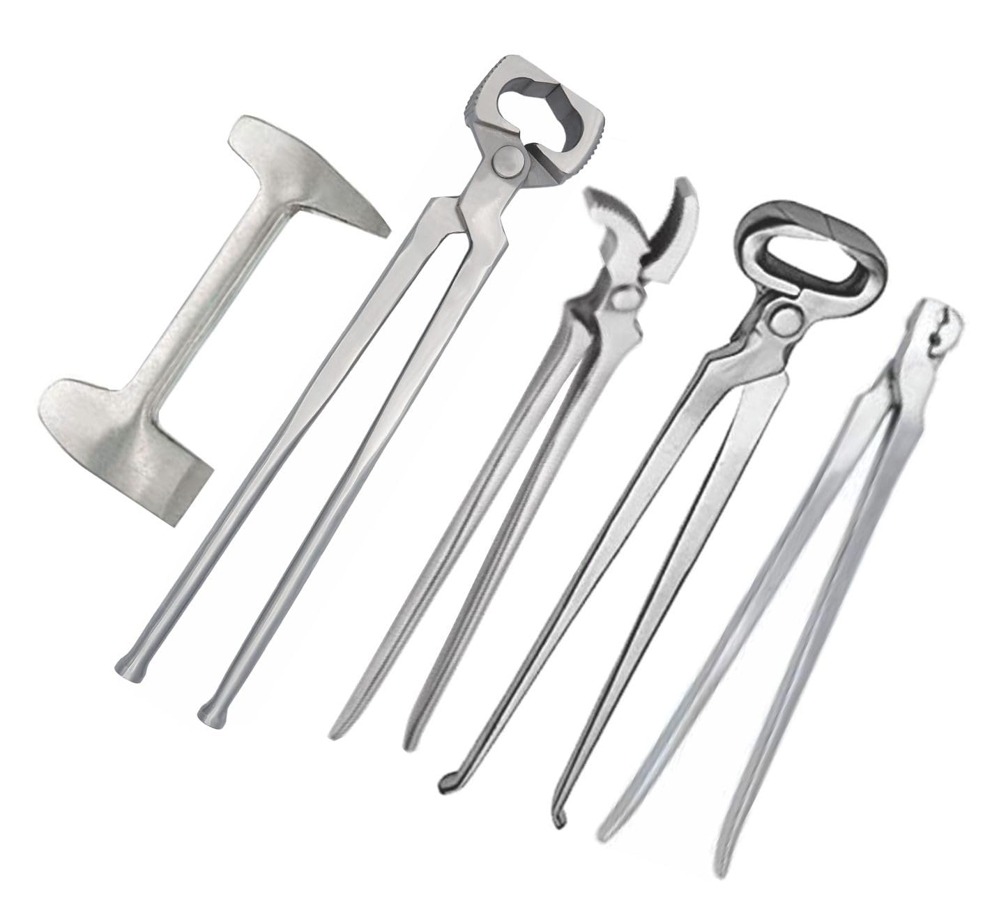 Equinez Tools Farrier Horse Hoof Kit Nippers Nail Puller Clincher Buffer and Puller Trimming Shoeing