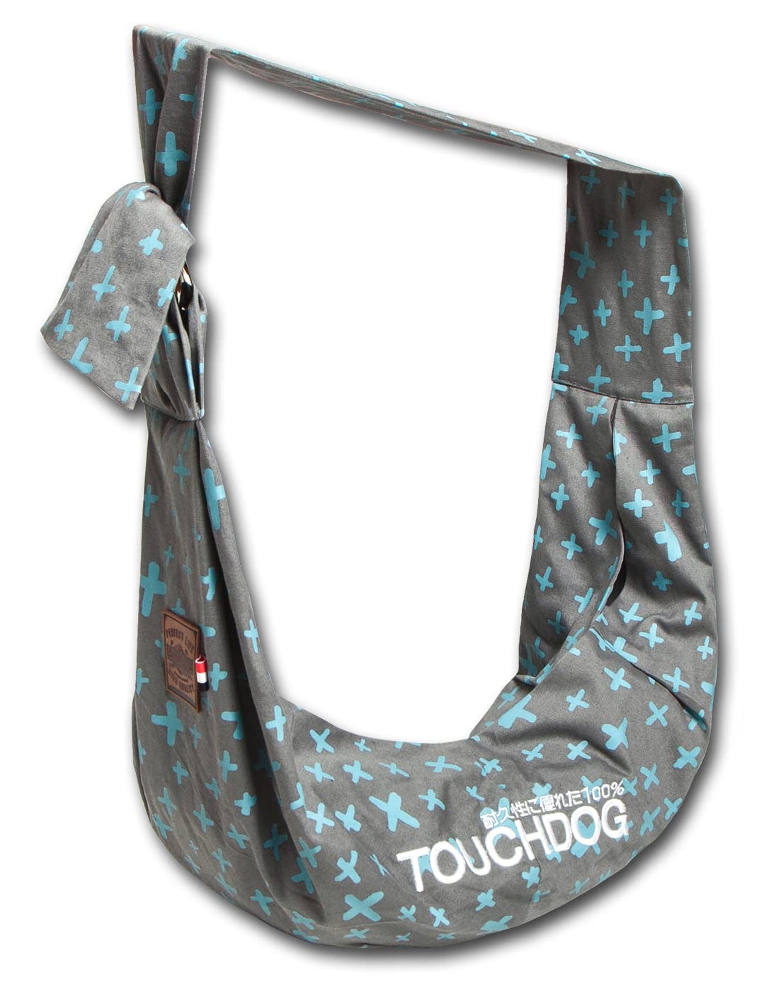 Touchdog 'Paw-Ease' Over-The-Shoulder Pet Sling Fashion Pet Carrier - Cat and Dog Carrier with Built-in Storage Pockets for Hands-Free Carrying Grey 1.5 LBS