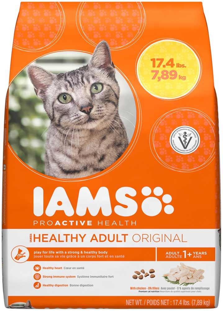 Iams Proactive Health Adult Original Chicken Recipe Dry Cat Food 17.4 Pounds