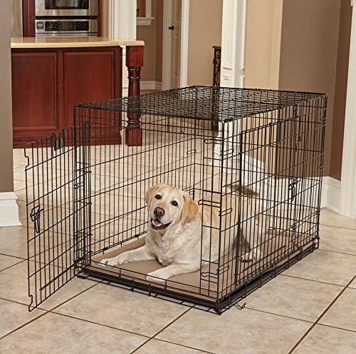 Midwest Homes For Pets Deluxe Micro Terry Pet Bed, Dog Bed & Crate Mat, Taupe, 42-Inch