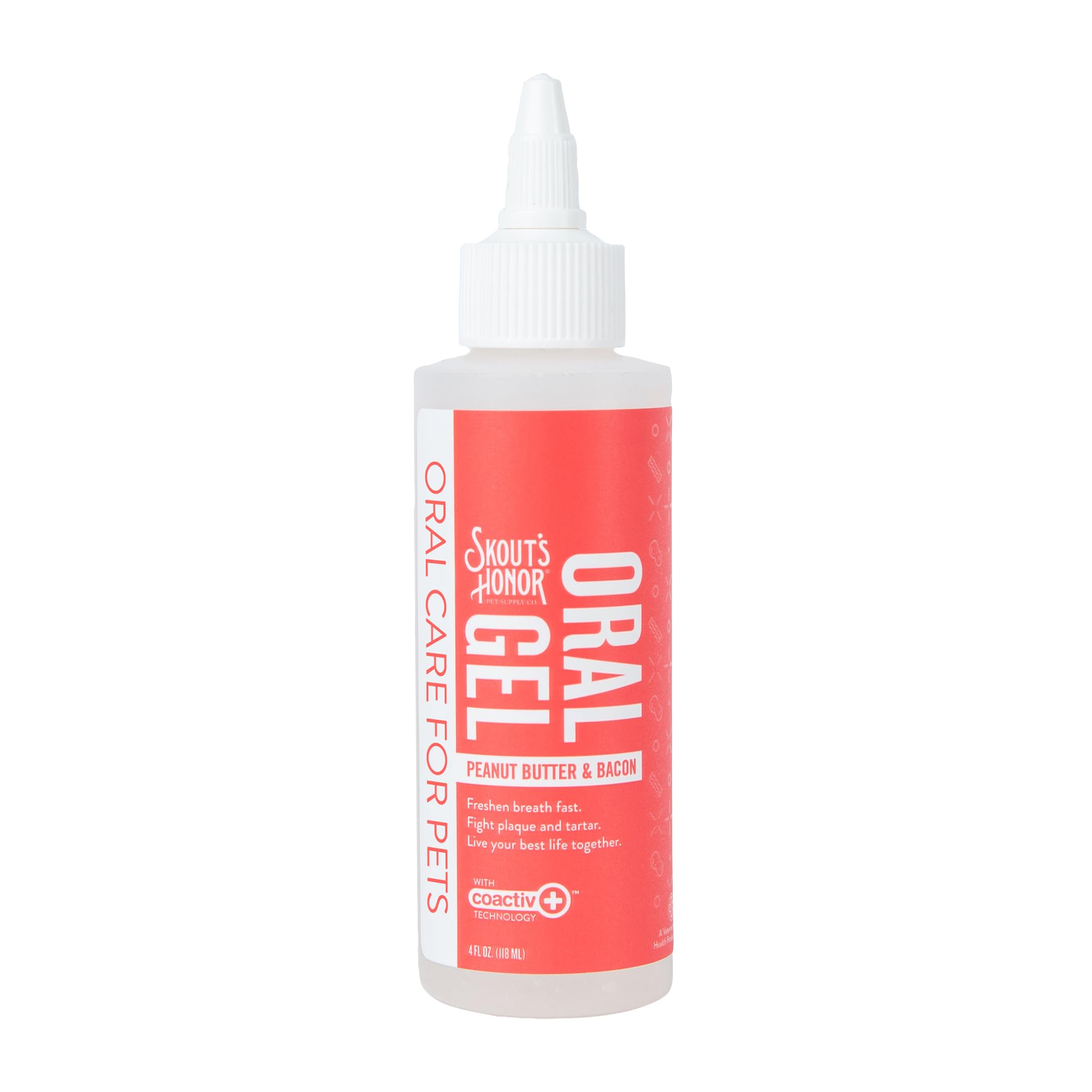 SKOUTS HONOR Peanut Butter & Bacon Oral Gel - Fights Plaque and Tartar, Freshens Breath Fast, No Brushing Required, 4 oz