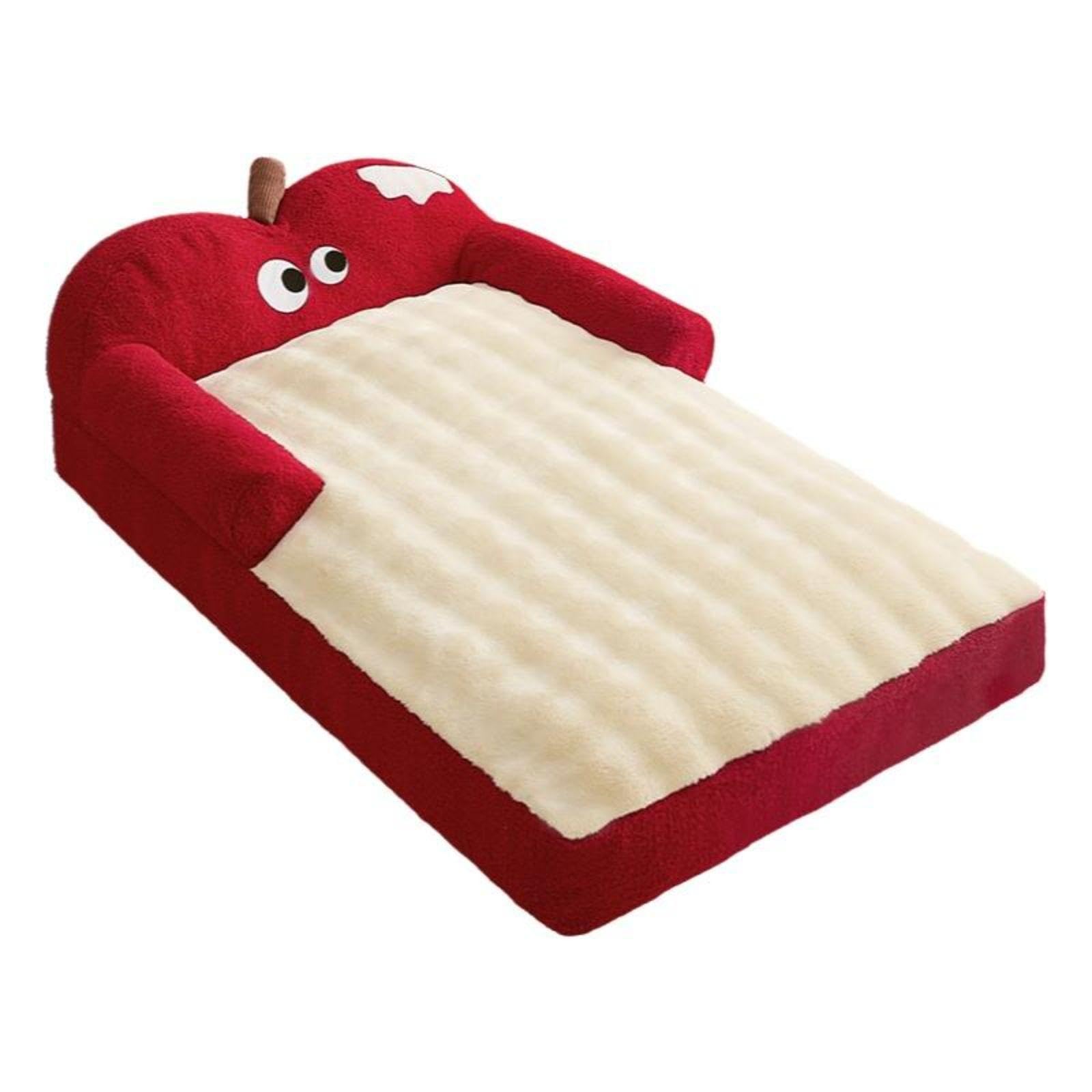 MERISHOPP Dog Bed, Calming Sofa for Small to averageSized Dogs, Plush EasytoClean Pet Bed Cheese Apple M(for 7.5kg)