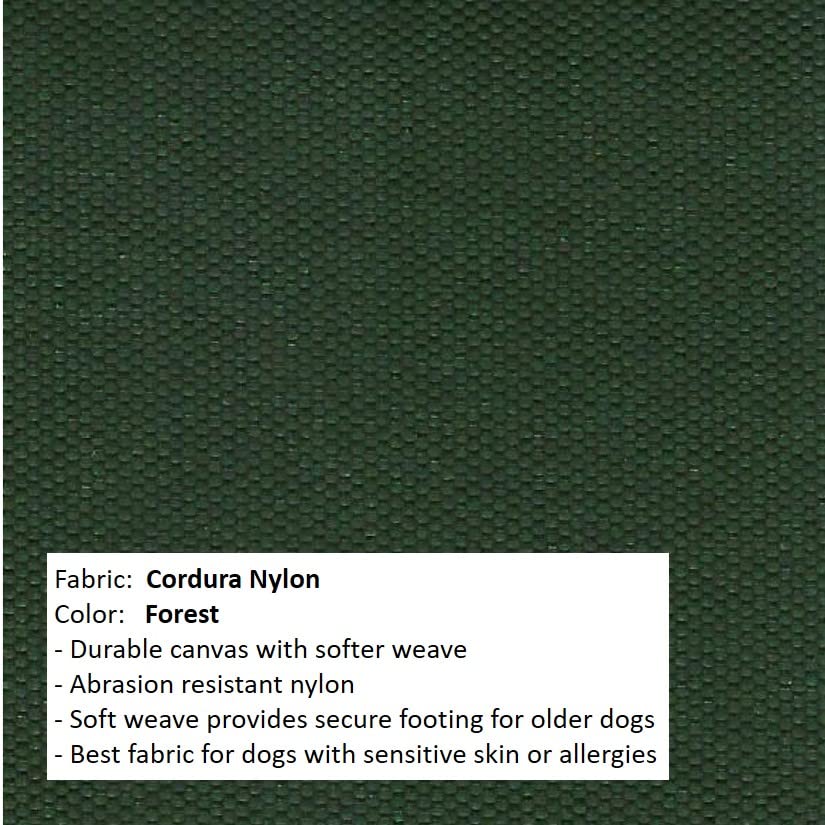 Kuranda Chewproof Bed - Silver Aluminum - 25'' x 18'' - Cordura Nylon - Forest