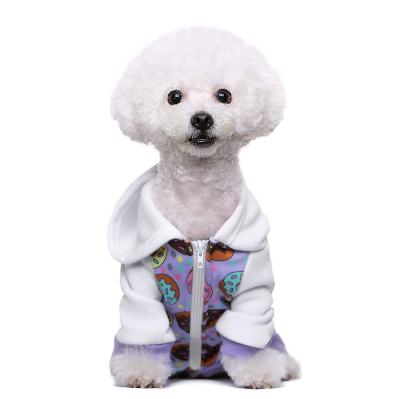 Purple Puppy Dog Hoodies For Small Medium Dogs,Christmas Hooded Sweatshirt Hoodies With Pocket Pet Cat Hoody Clothes Sweaters Fleece Coat Hoodies Dog Costume Winter