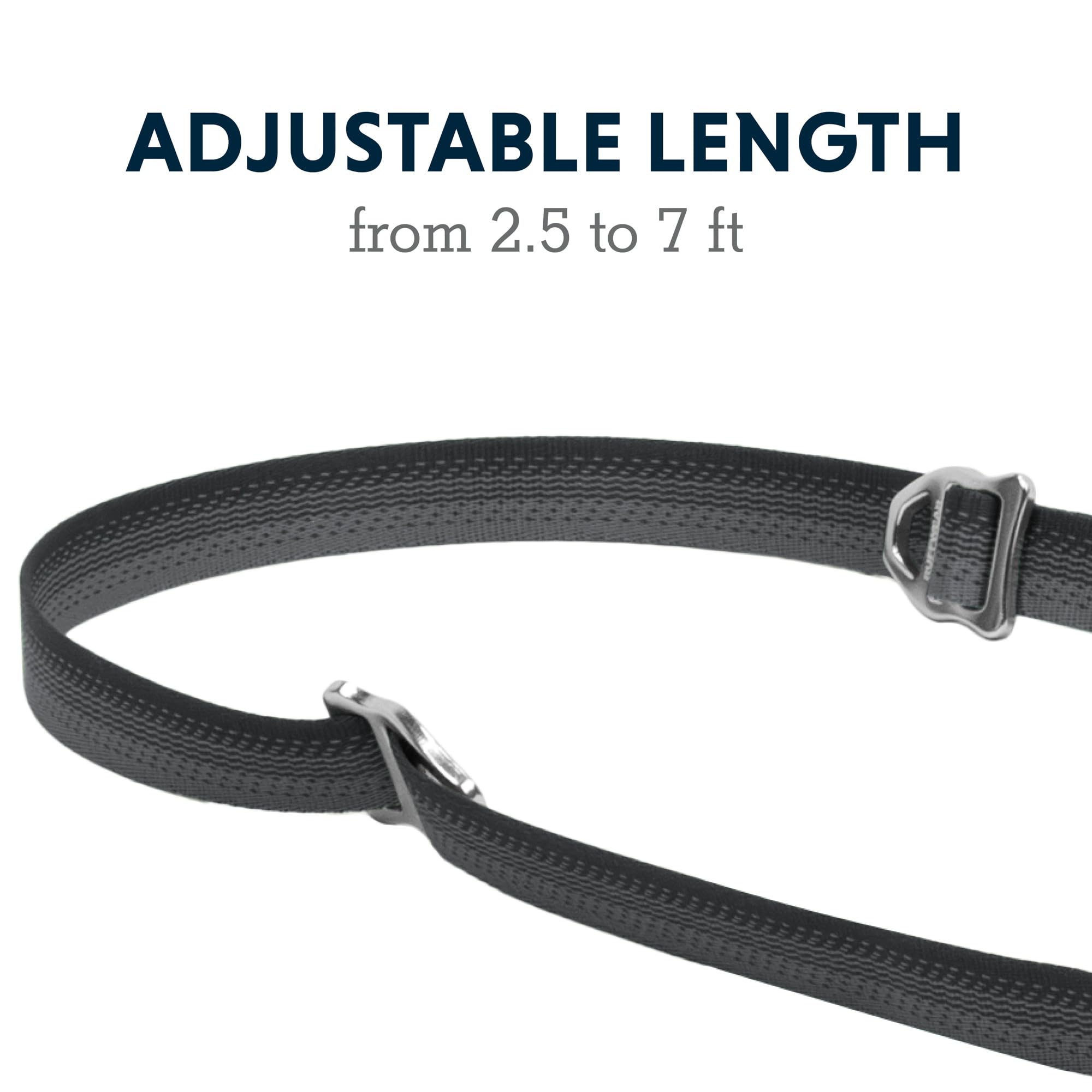 Ruffwear Switchbak Dog Leash - Convertible Adjustable Lead, Nylon, Basalt Gray, Model 40251-042