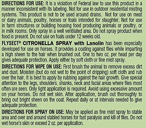 Farnam Equicare Flysect Citronella Spray, 32 oz Trigger, Multicolored, Model 11301