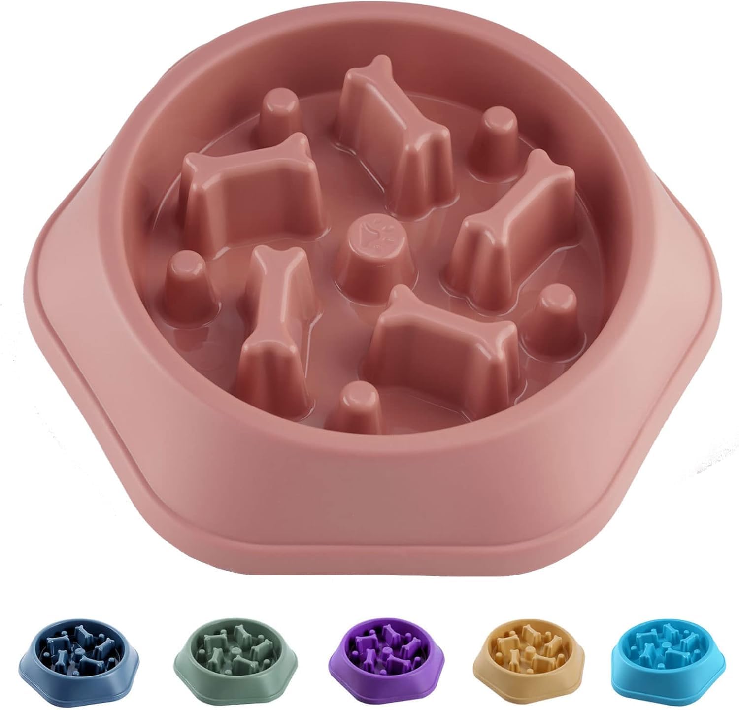 Slow Feeder Dog Bowl For Healthy Eating | AntiChoking & NonSlip Design Reduces Bloating, Overeating & Indigestion | Interactiv