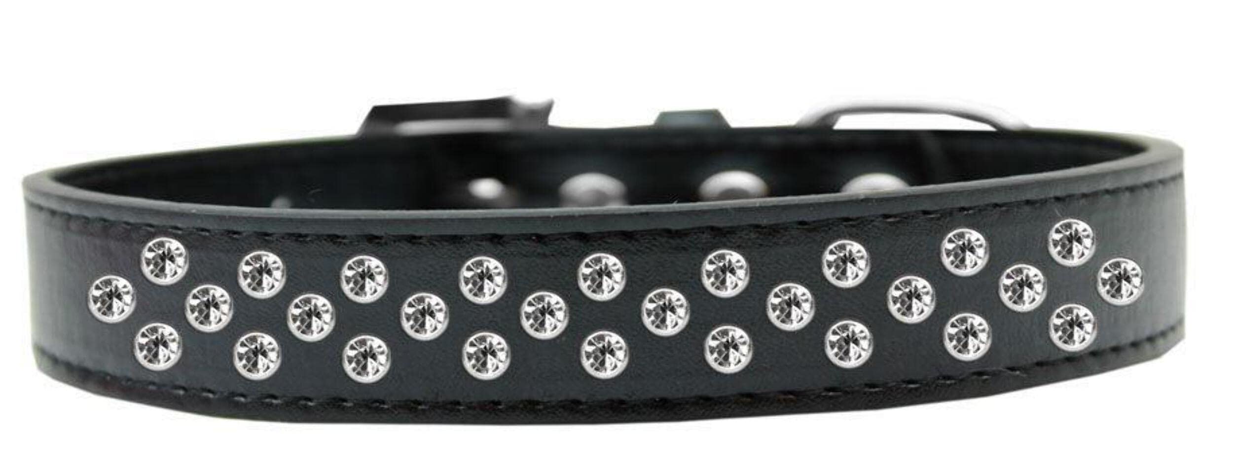 Dog, Puppy & Pet Fashion Collar, Clear Crystal Sprinkles Bright Pink 16