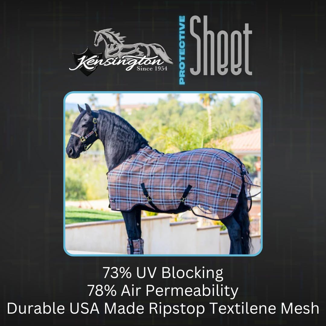 Kensington Breathable and UV Protective Sheet SureFit All Season Protection for Horse - 90, Deluxe Black