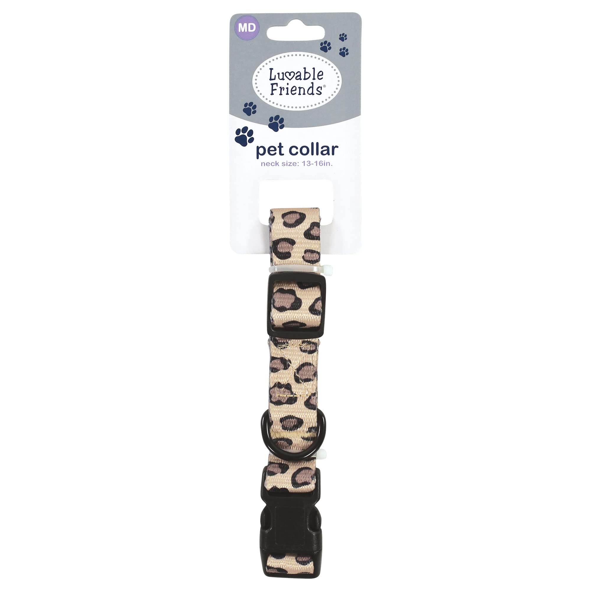 Luvable Friends Unisex Pet Collar, Leopard, Large
