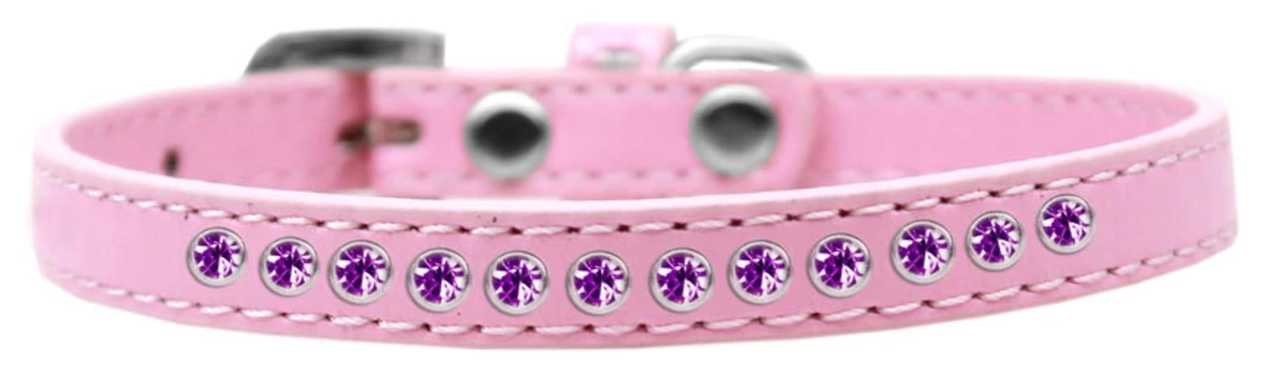Dog, Puppy & Pet Fashion Collar, Purple Crystal Rimsets Aqua 8