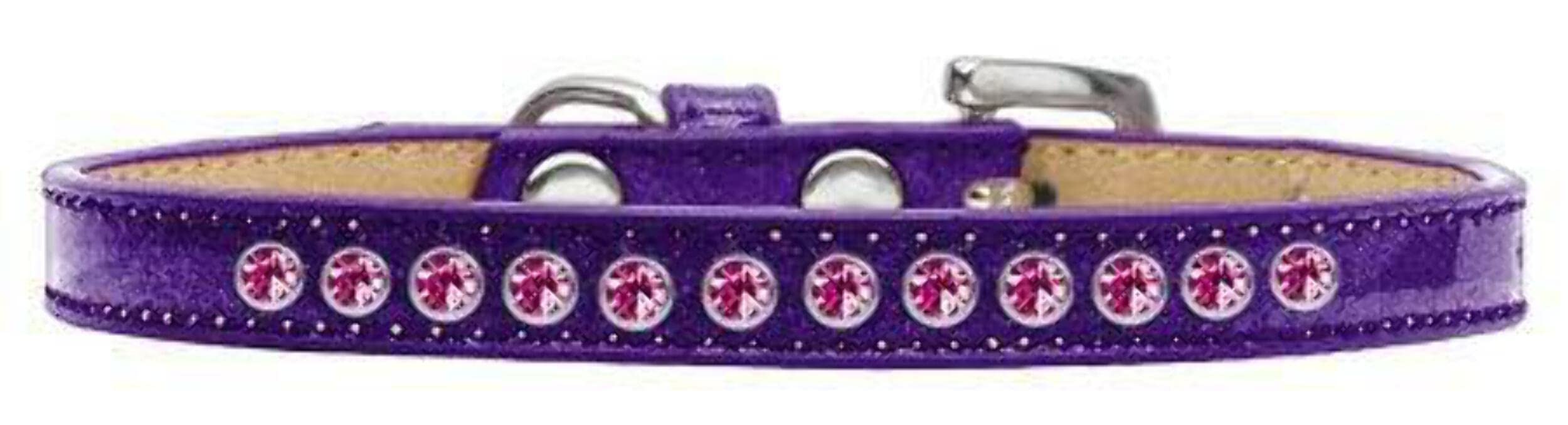 Dog, Puppy & Pet Ice Cream Collar, "Bright Pink Crystal Rimsets" Purple 8