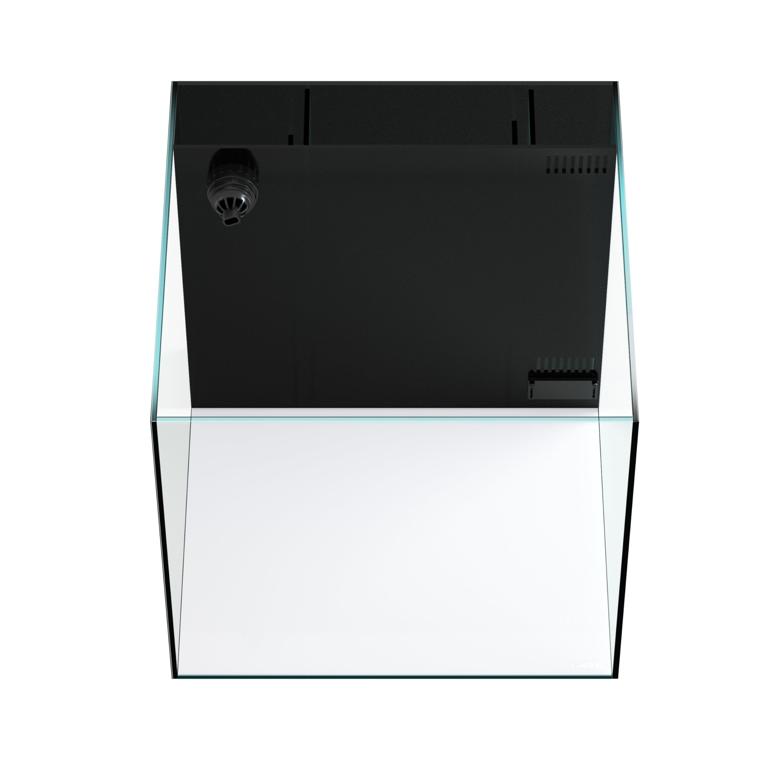 Landen 45P 20 Gallon Ultra Clear All Glass Rimless Low Iron Aquarium Tank With Rear Filtration Chamber(Return Pump Included)For