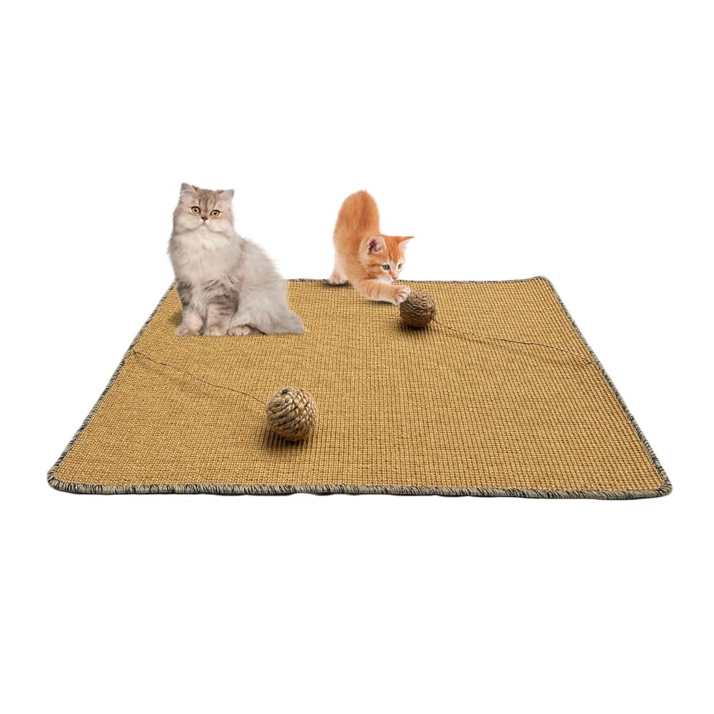 Mats Avenue Extra Large Cat, Kitten And Persian Cat Scratch Pad, Claw Pad Sleeping Mat Hand Crafted In Sisal With Two Interactiv